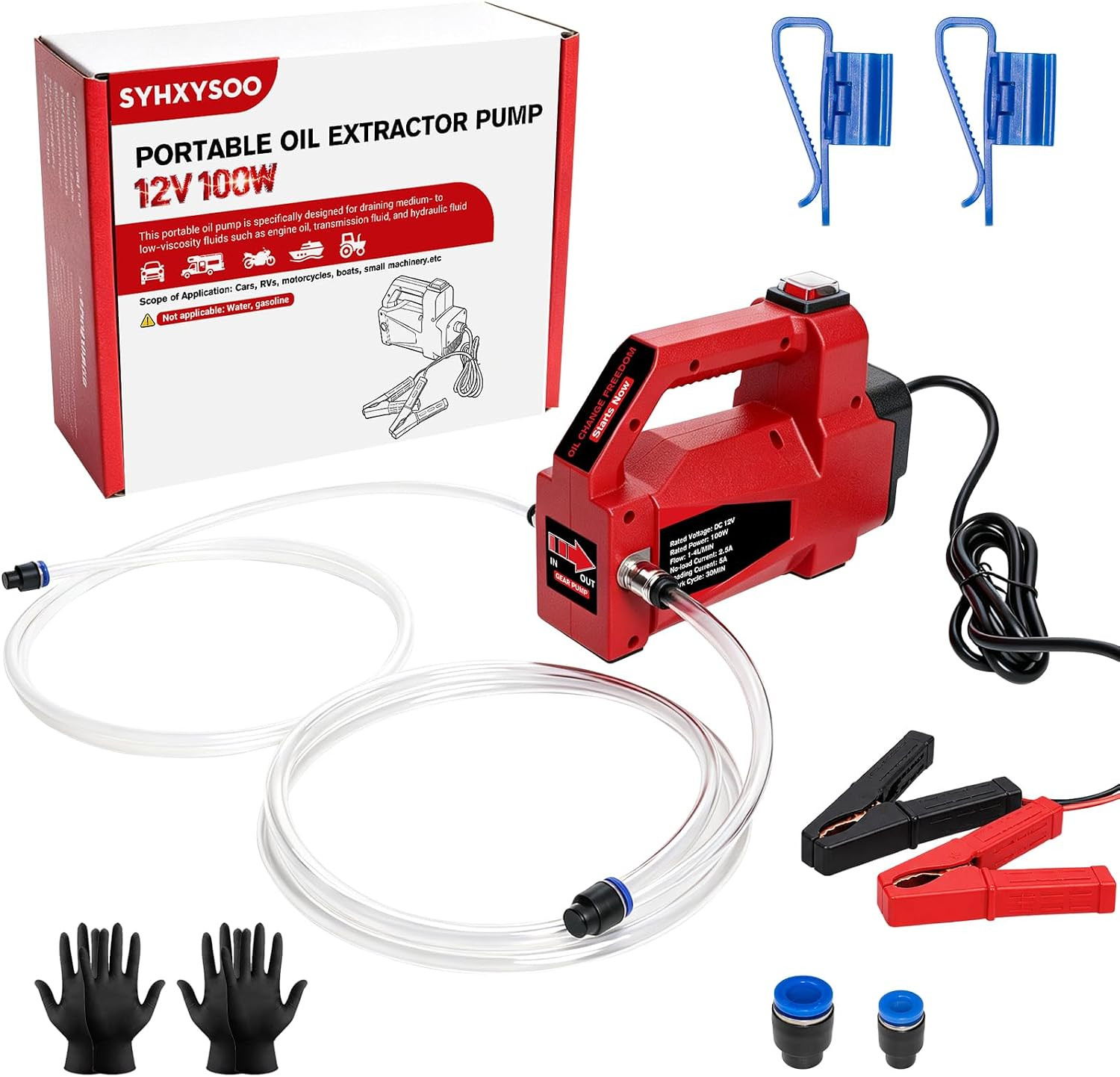 Portable Electric Oil Extractor Pump, Oil Change Fluid Extractor for Car