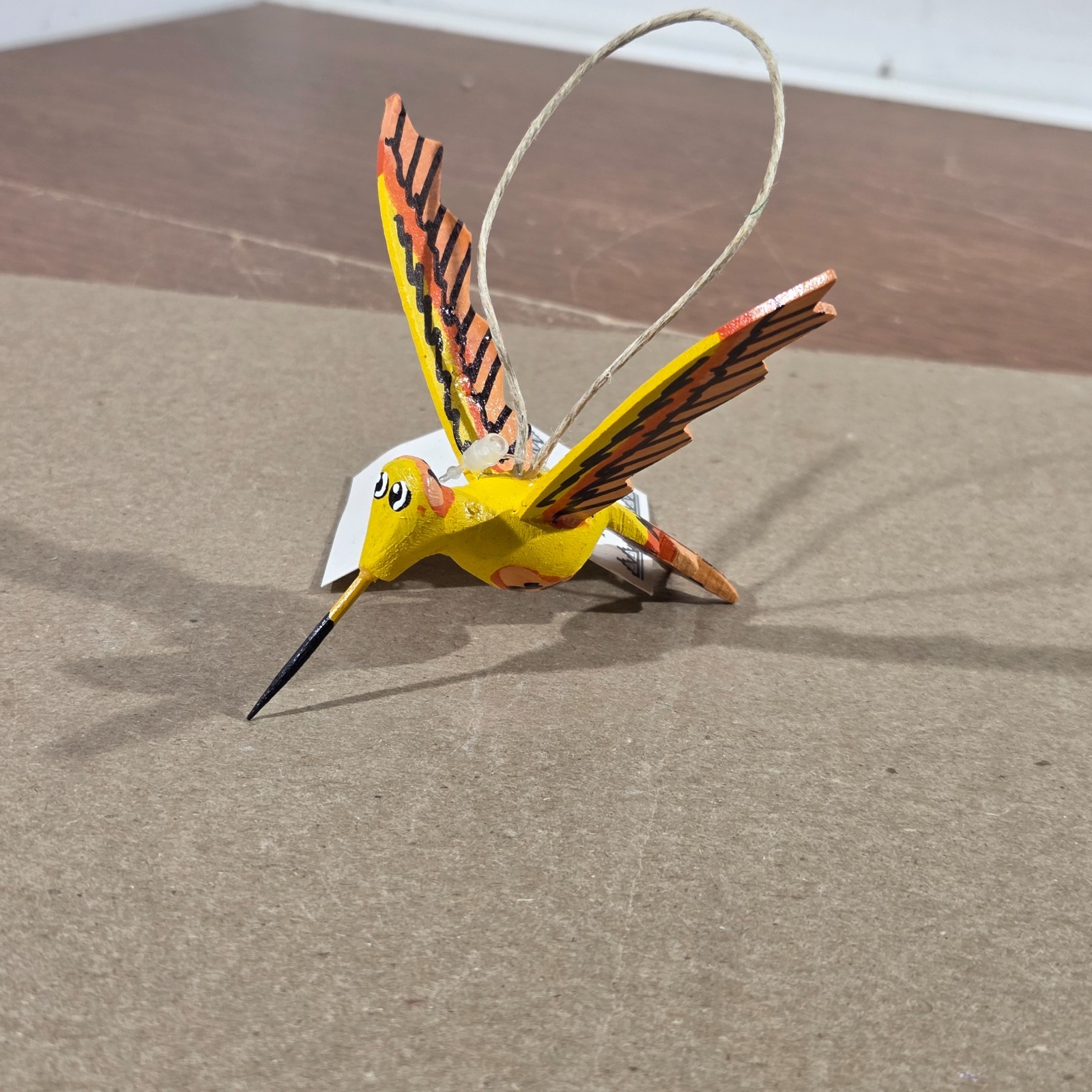 Navajo Christmas Ornament Handcrafted Wood Hummingbird Artist Monty Begaye