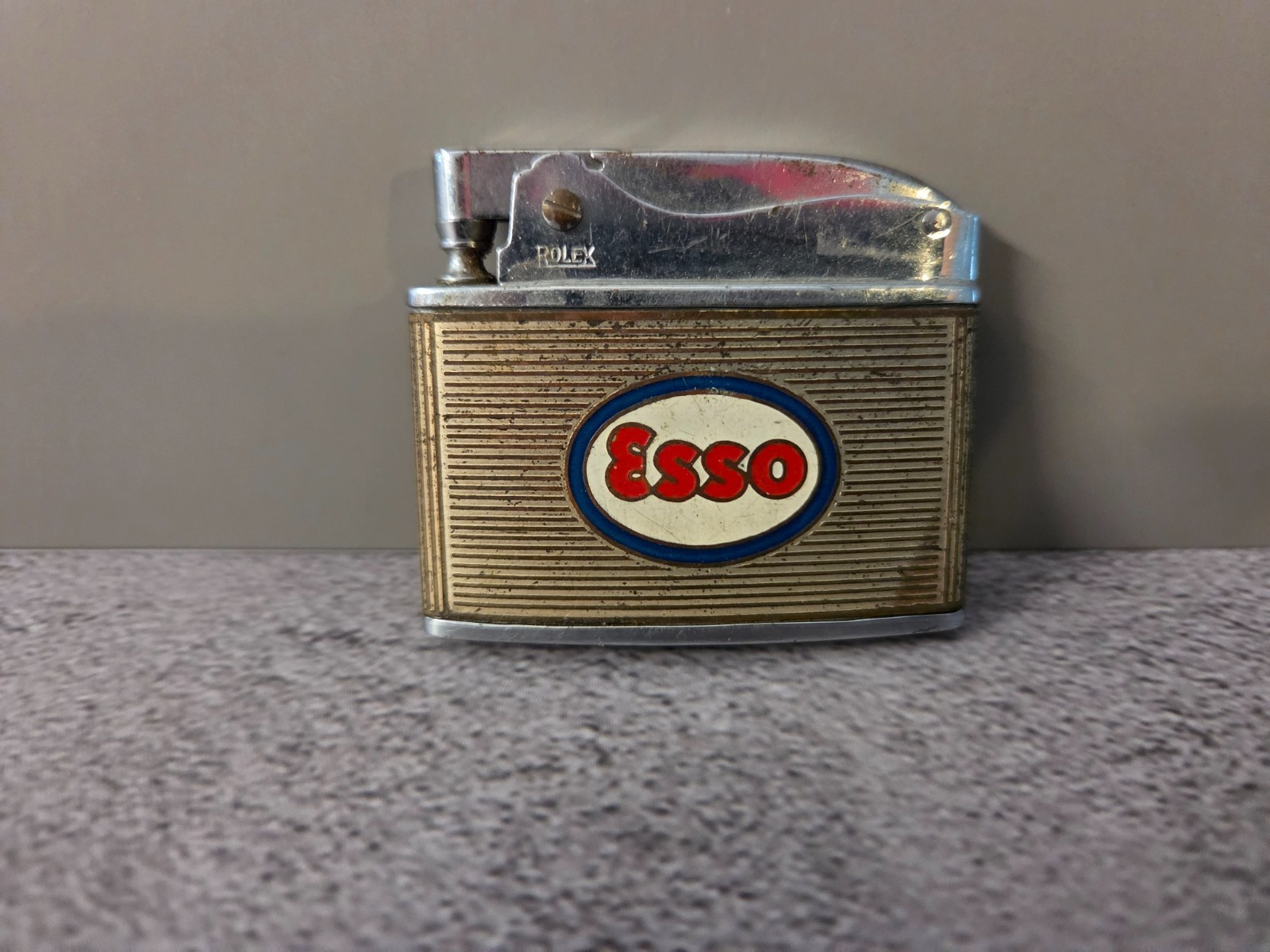 VTG 1959 Esso Bayway Refinery 50th Anniversary ROLEX Japan Lighter Not Tested