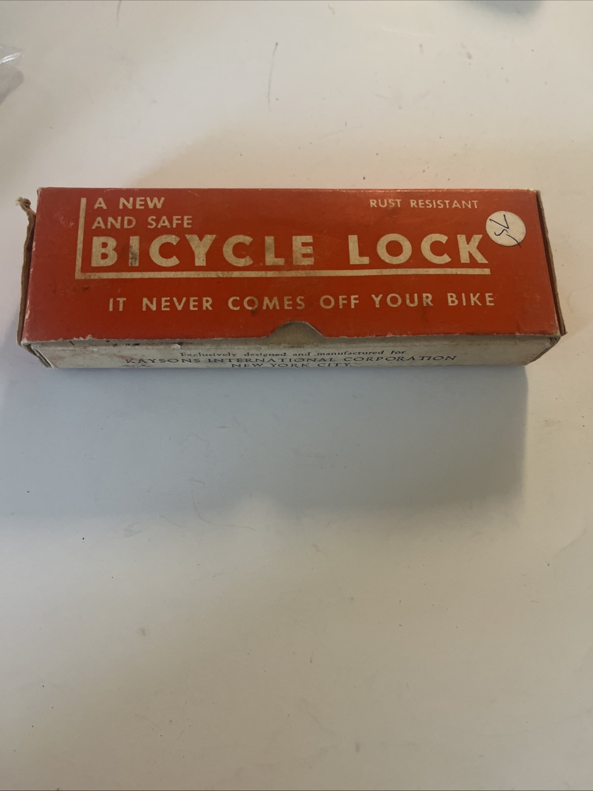Vintage Old Lockay Western Germany Bicycle Bike  Padlock Lock With Key Box Rare
