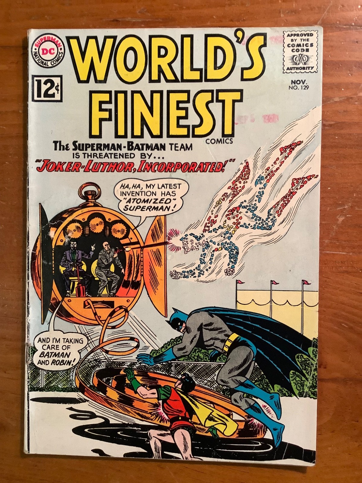 Vintage DC Comics: World’s Finest Comic #129 - Joker & Luther Team-Up Vintage DC Comics: World’s Finest Comic #129 - Joker & Luther Team-Up
