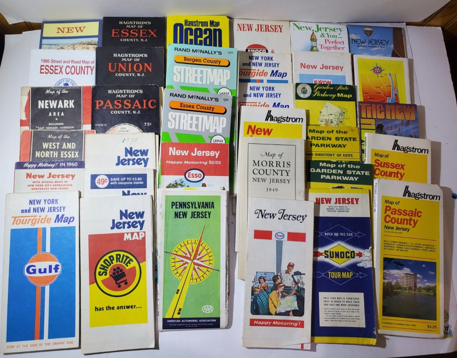 Collection Of New Jersey Road Highway Maps Some Vintage 1950s Hagstrom 1964 Esso