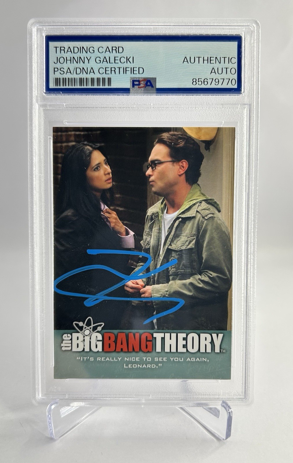 JOHNNY GALECKI SIGNED AUTO RC 2012 CRYPTOZOIC THE BIG BANG THEORY PSA SLABBED