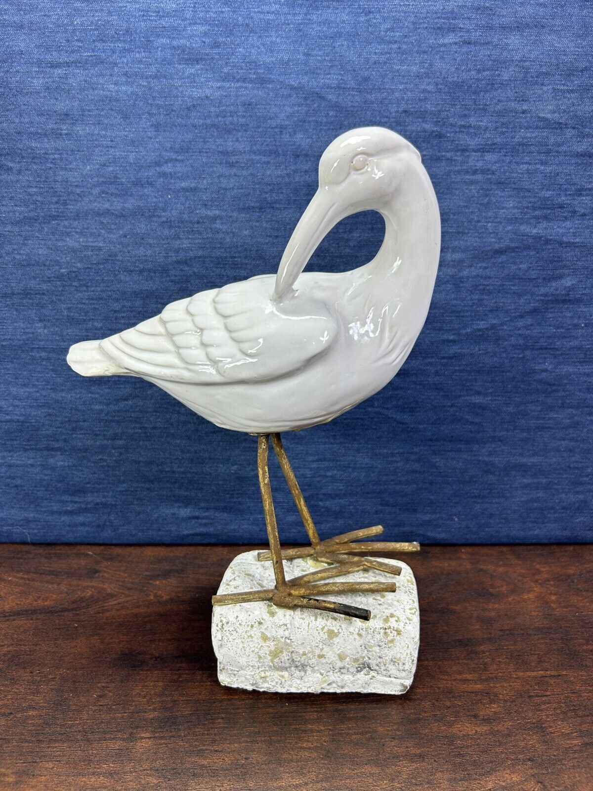 Snowy Egret Statue. 13.5 Inches Tall