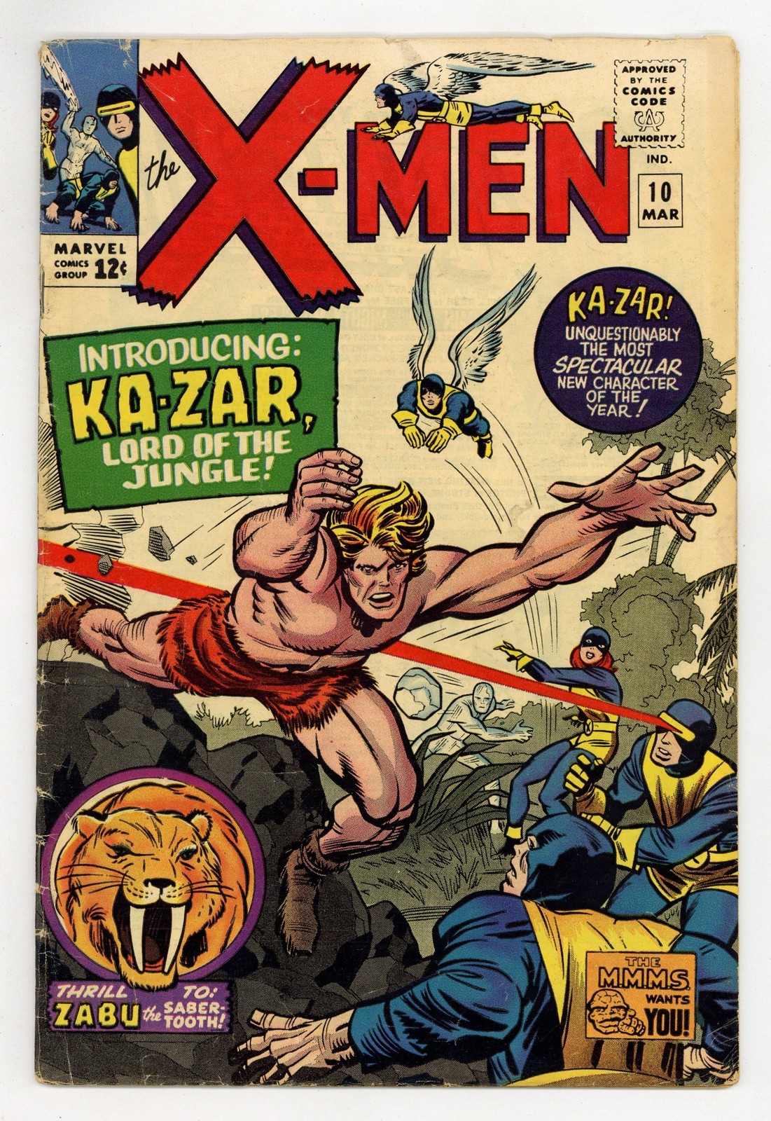 Uncanny X-Men #10 GD/VG 3.0 RESTORED 1965 1st SA Ka-Zar