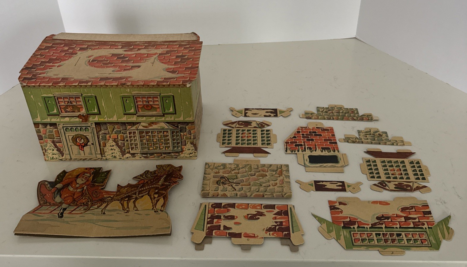 RARE 1937 Vintage Cardboard Charms Candy Fold Up House Of Charms Display Promo RARE 1937 Vintage Cardboard Charms Candy Fold Up House Of Charms Display Promo