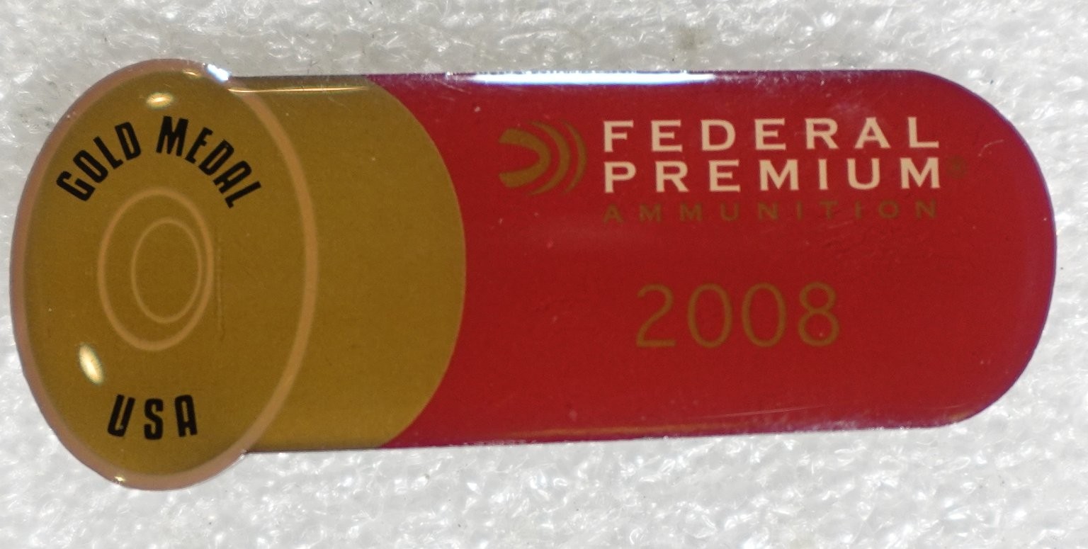 Federal Premium Ammunition Gold Medal Pinback Button 2008