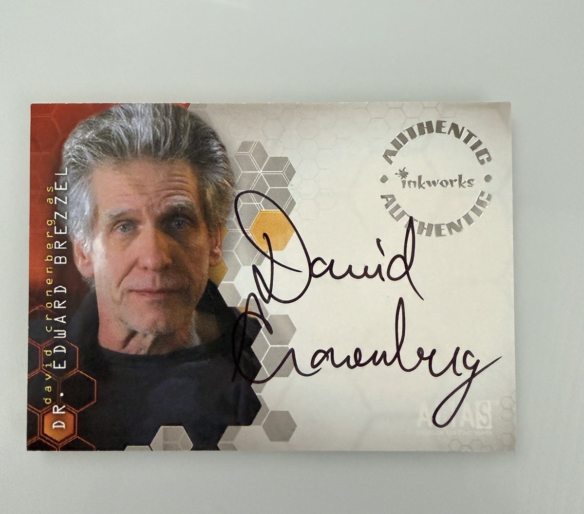 2004 Inkworks Alias David Cronenberg As Dr. Edward Brezzel A21 On Card Autograph