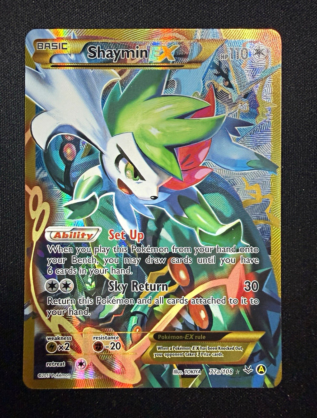Pokémon TCG Shaymin EX 77a/108 XY Promo Full Art Holo English 2017