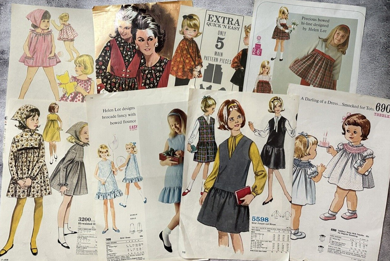Pattern Catalog 20 Loose Pages Girls Fashions 1962 Helen Lee McCalls Vintage
