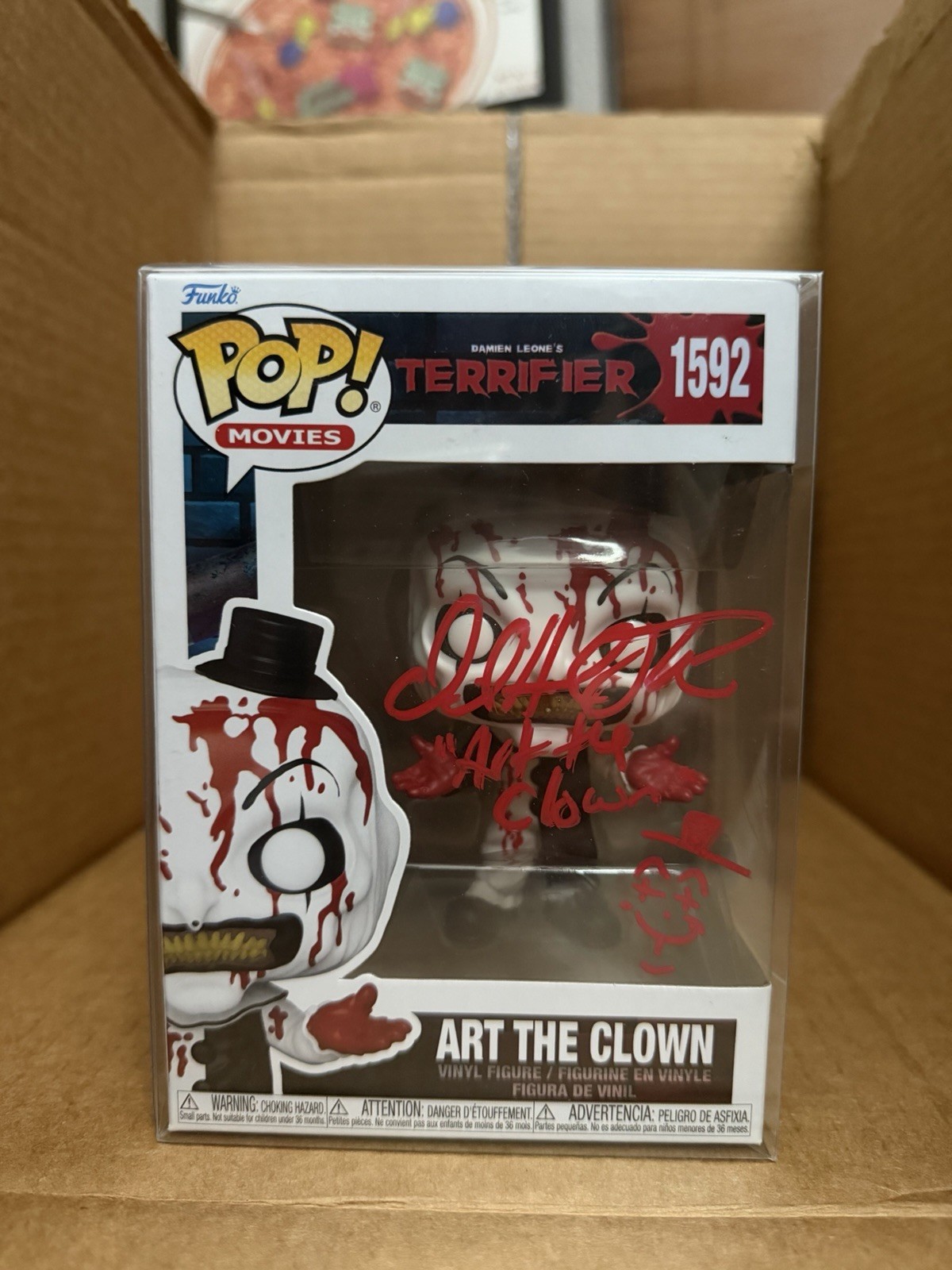 David Howard Thornton Art The Clown #1592 Signed Funko Pop JSA Certified Auto