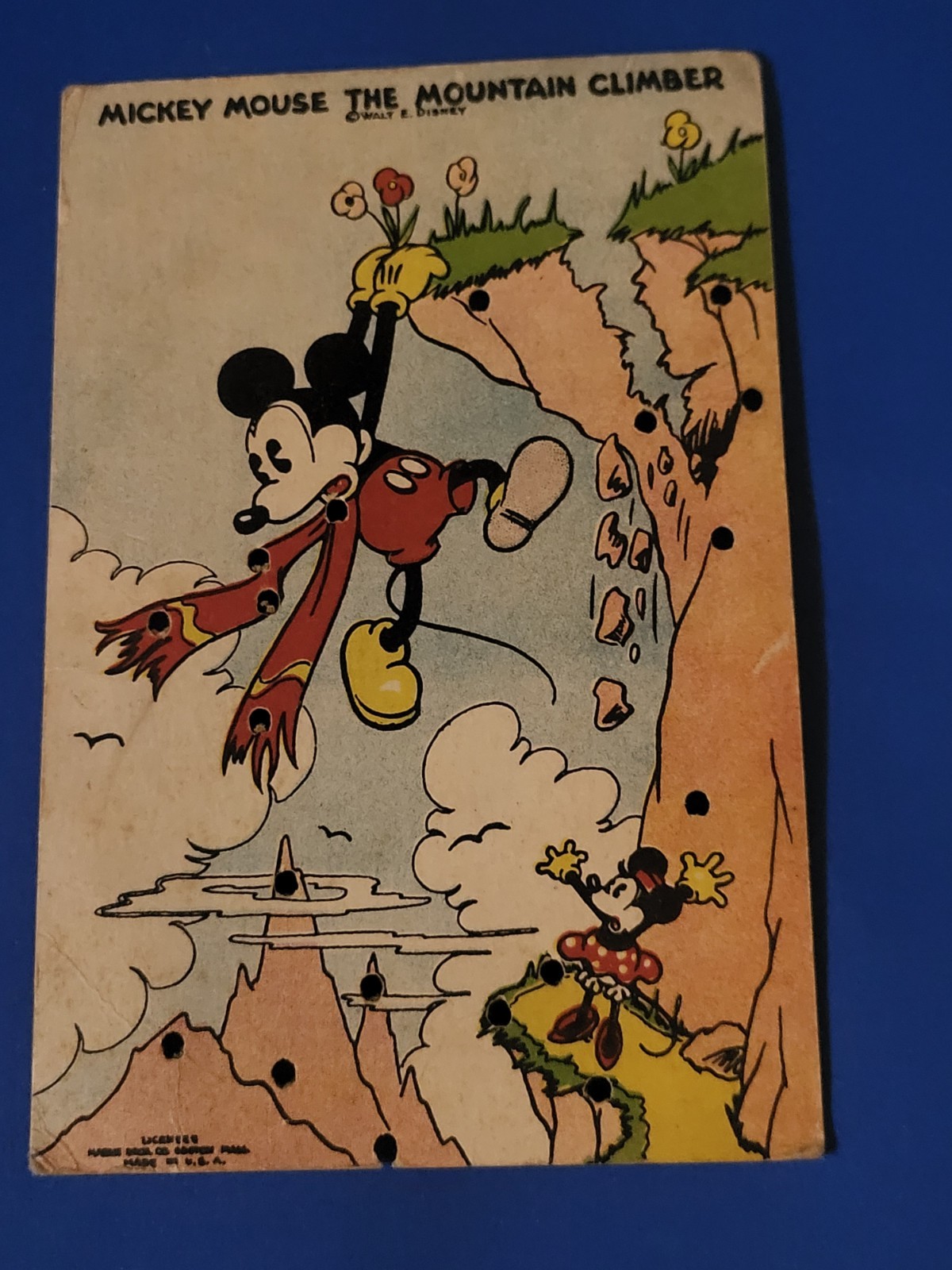 SCARCE 1930\'s MICKEY/MINNIE MARKS BROS SEWING CARD SCARCE 1930\'s MICKEY/MINNIE MARKS BROS SEWING CARD