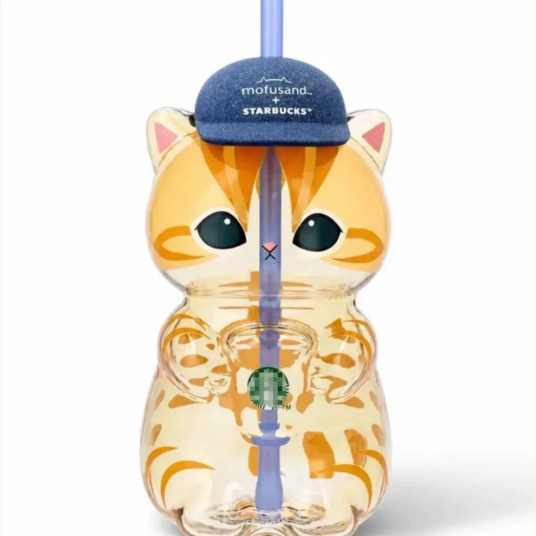 NEW 2026 Starbucks Singapore x Mofusand Collection Cat Shaped Glass Cup