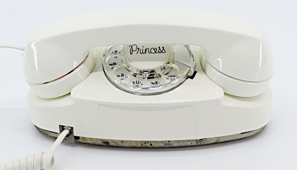 White Western Electric Rotary Princess Telephone - Full Restoration