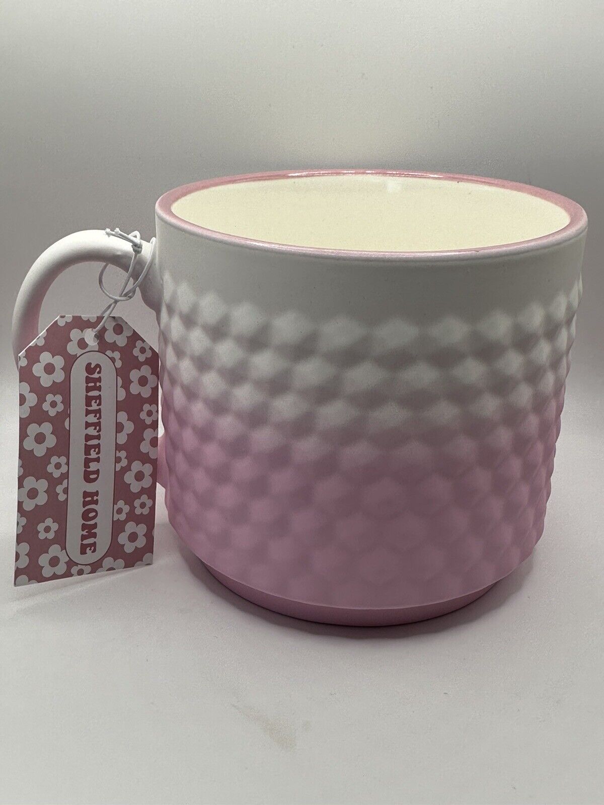 Sheffield Home Studded Pink Ombré Velvety Texture Mug - NWT