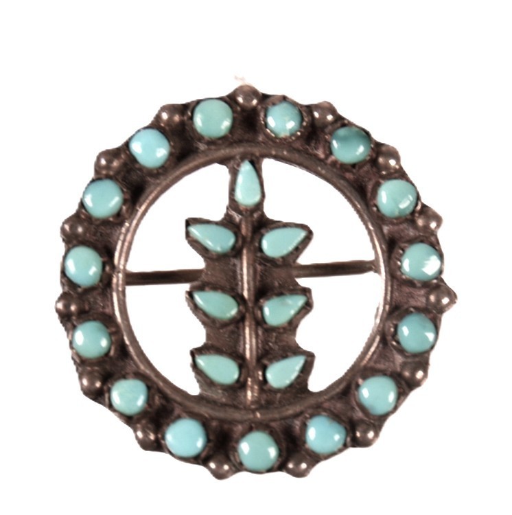Zuni Pueblo Pin/Pendant ca. 1950  .75\