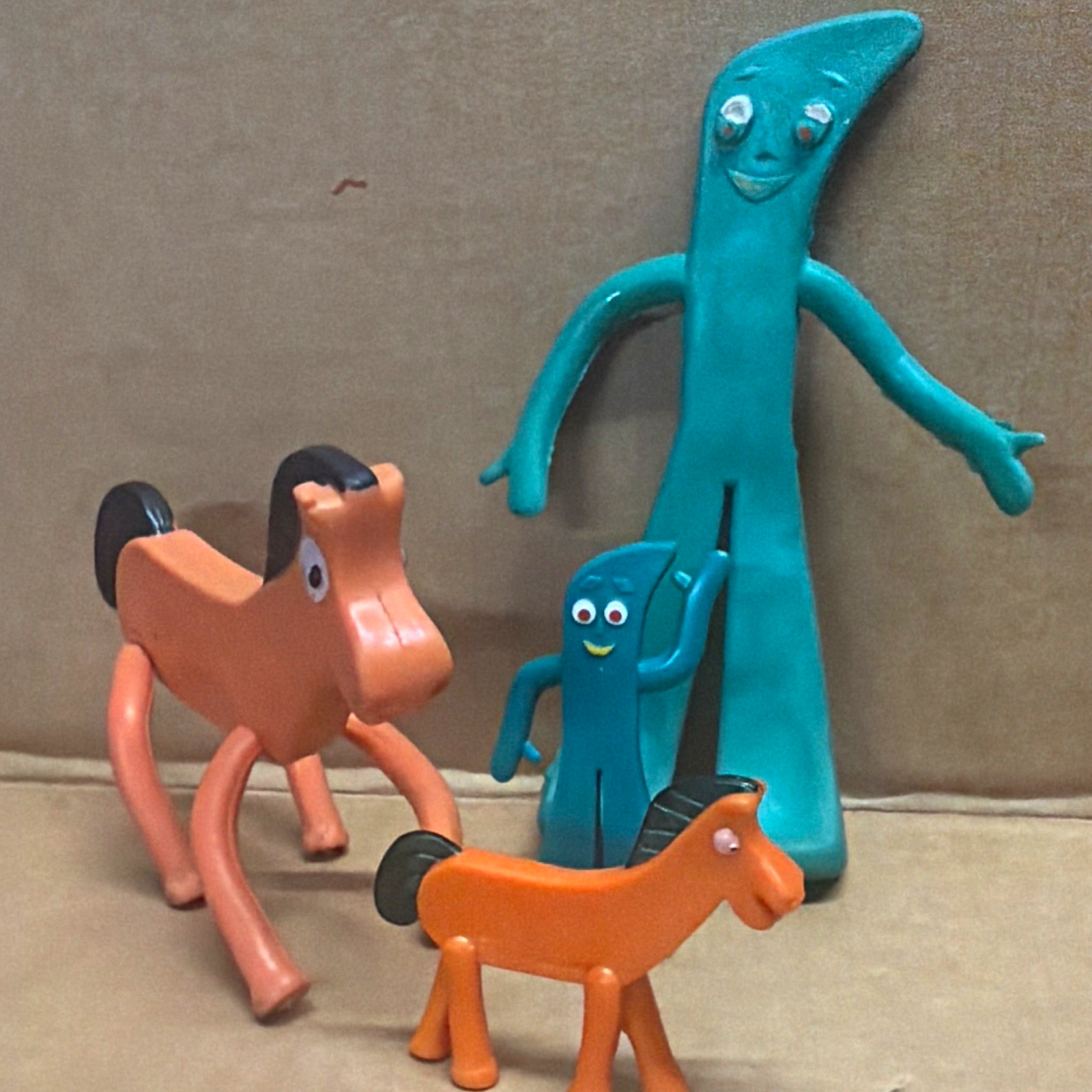 Gumby and Pokey Big Little Matching Figure Lot Vintage 4pc