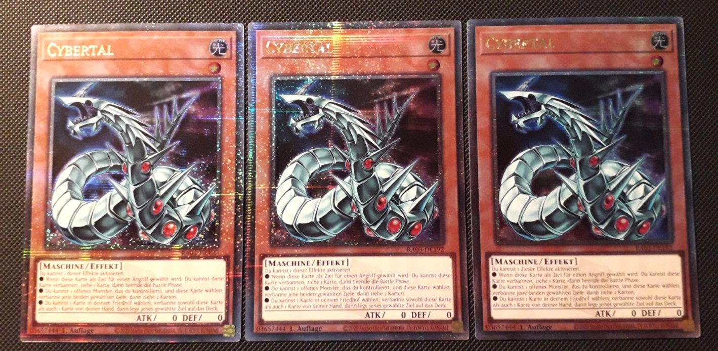 Yu-Gi-Oh 3x Cybertal, RA03-EN192, QCSCR, 1st Edition, German, Near Mint