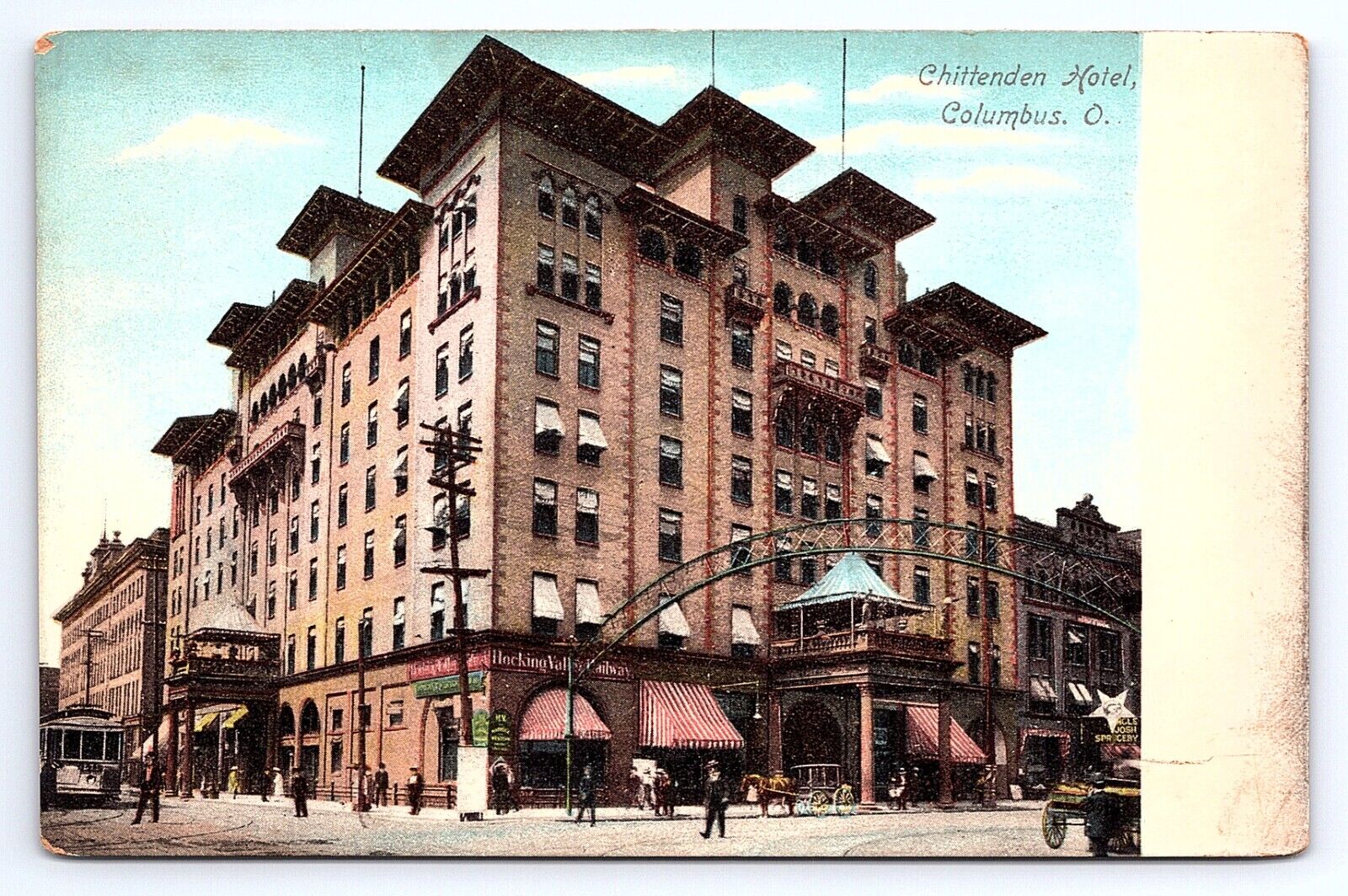 Postcard Chittenden Hotel Columbus Ohio OH