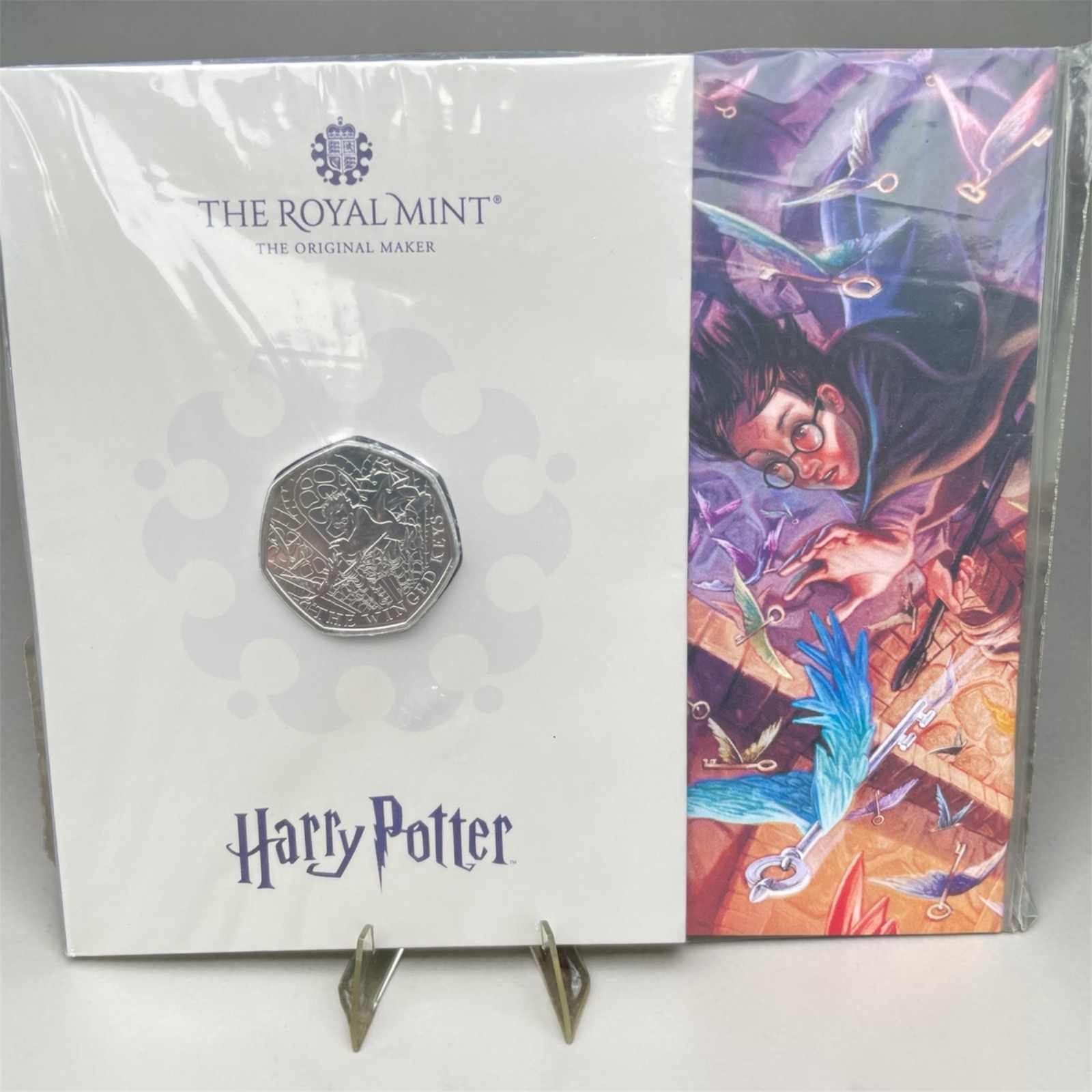 Original Royal Mint 2024 Harry Potter Winged Keys 50p Coin Folder Brilliant UNC