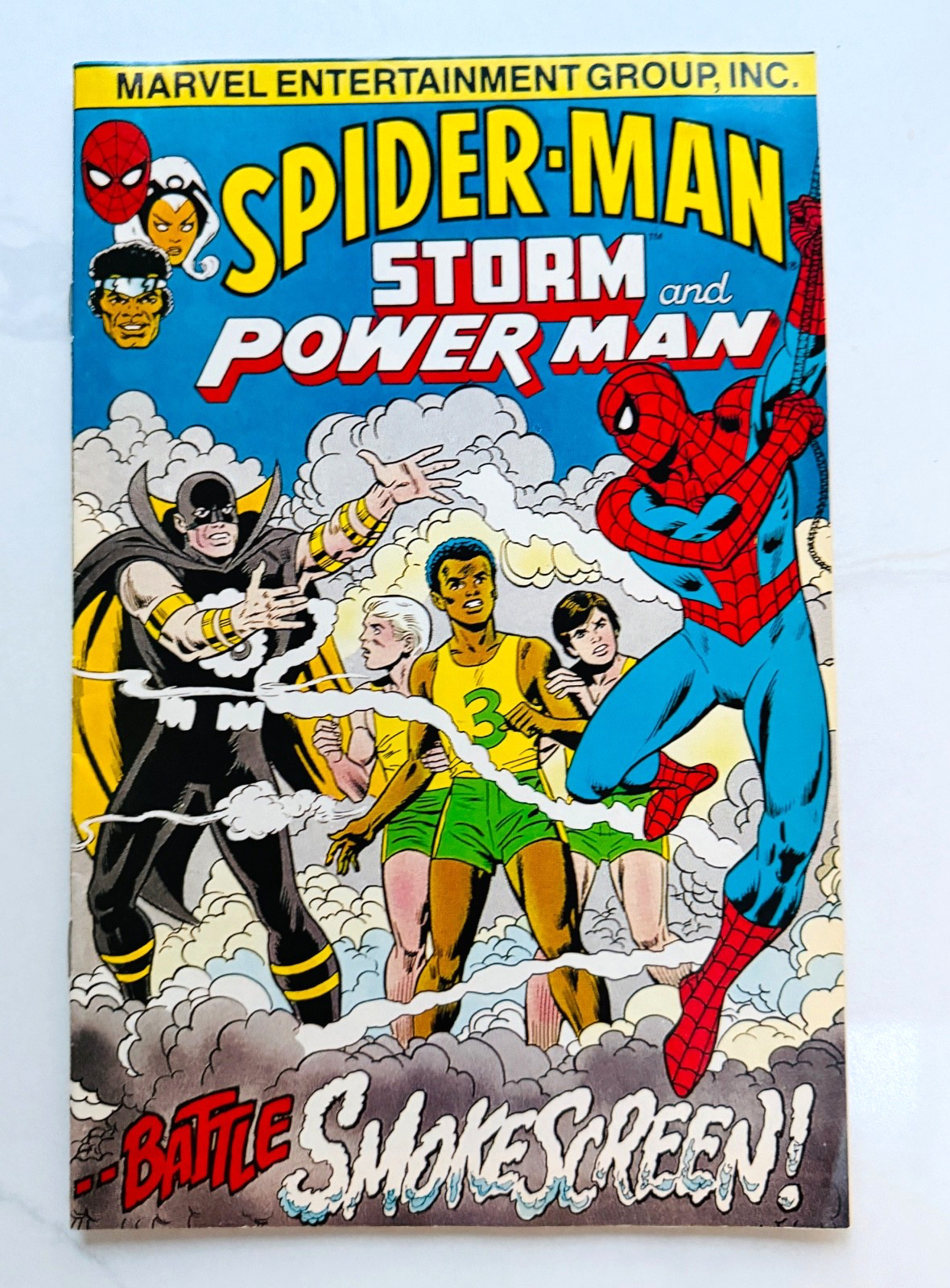 1982 MARVEL COMICS SPIDER-MAN STORM AND POWER MAN COMIC BOOK   e6856UXX