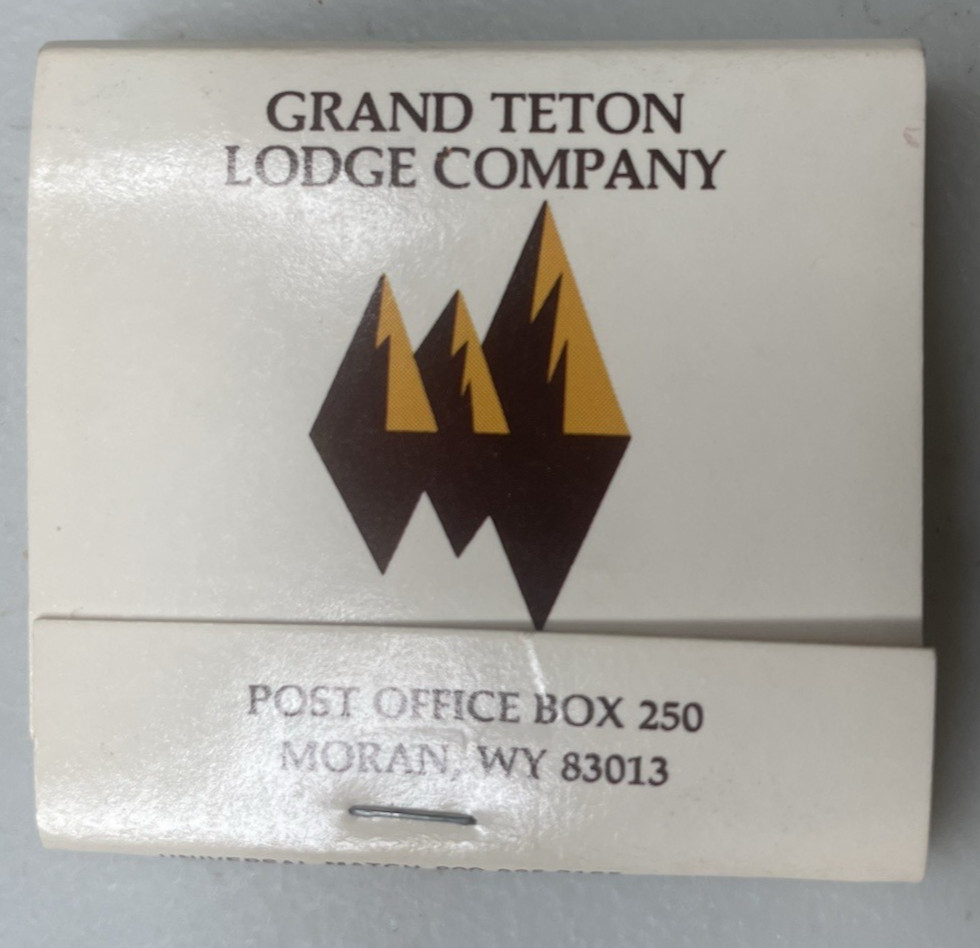 VTG Grand Teton Lodge Company Moran WY Jackson Hole Unstruck Matchbook Matches VTG Grand Teton Lodge Company Moran WY Jackson Hole Unstruck Matchbook Matches