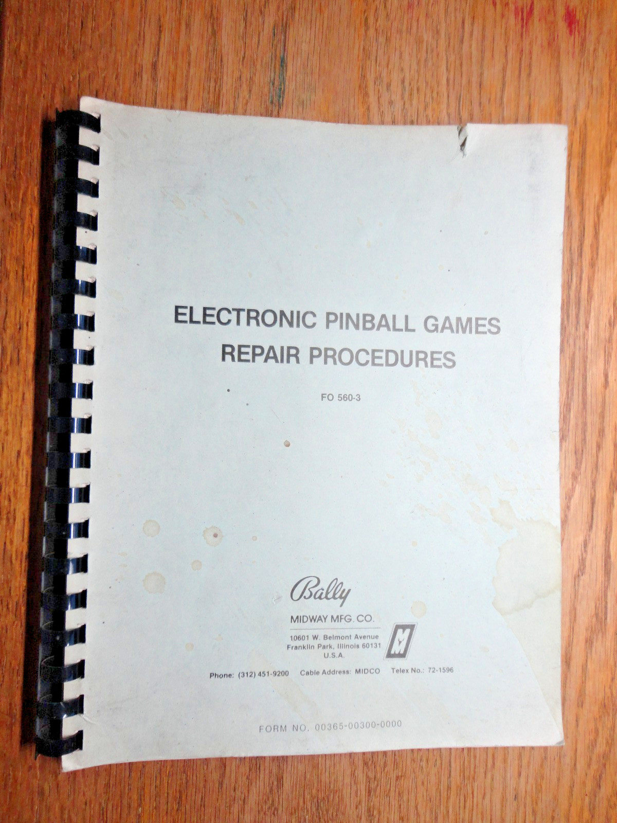 Bally Electronic Pinball 1978 Repair and Testing Manual, Good readable copy