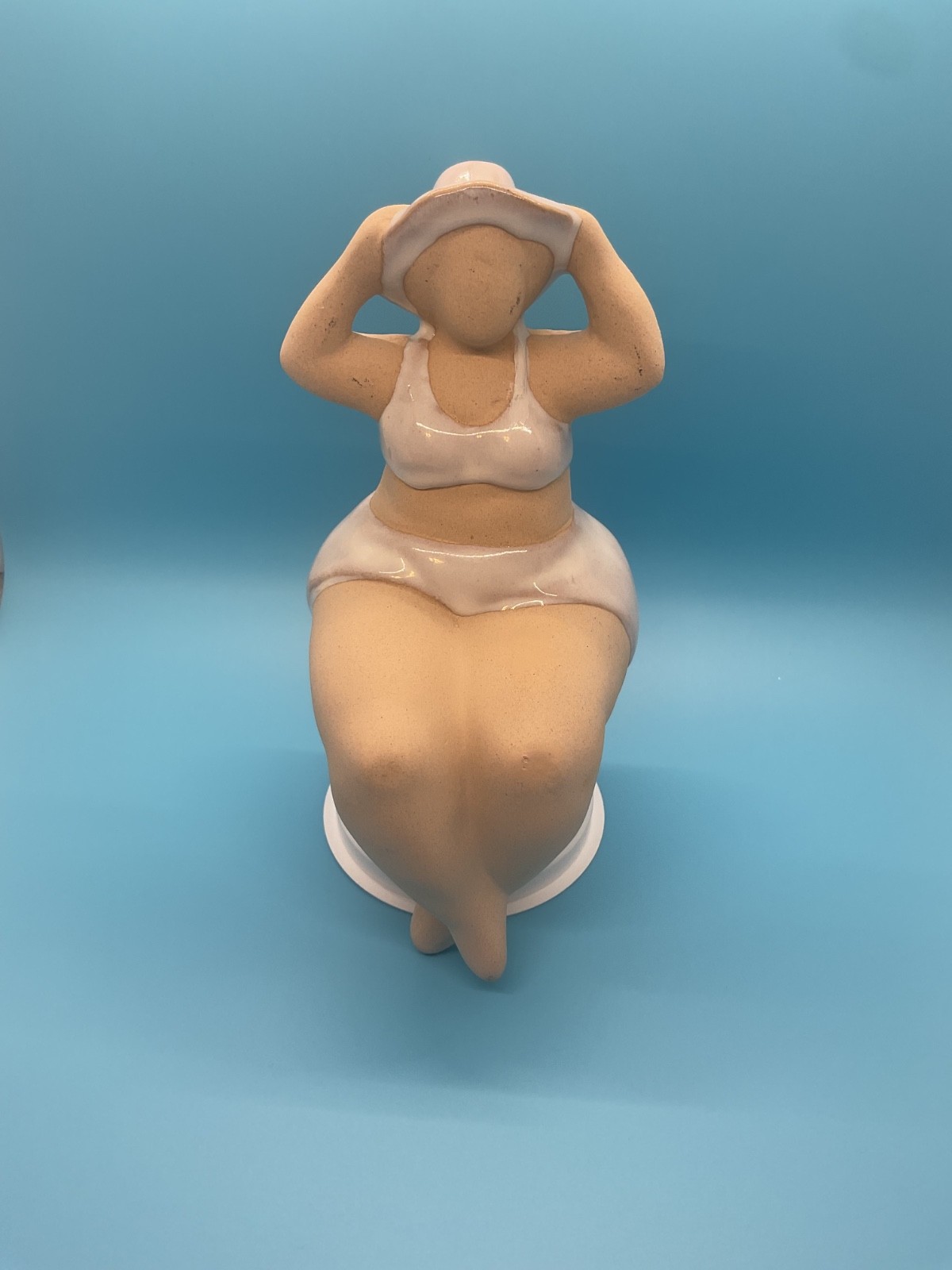 Bathing Beauty Beach Full Figure Figurine Shelf Sitter, Swimmer 8.5 x 3.5