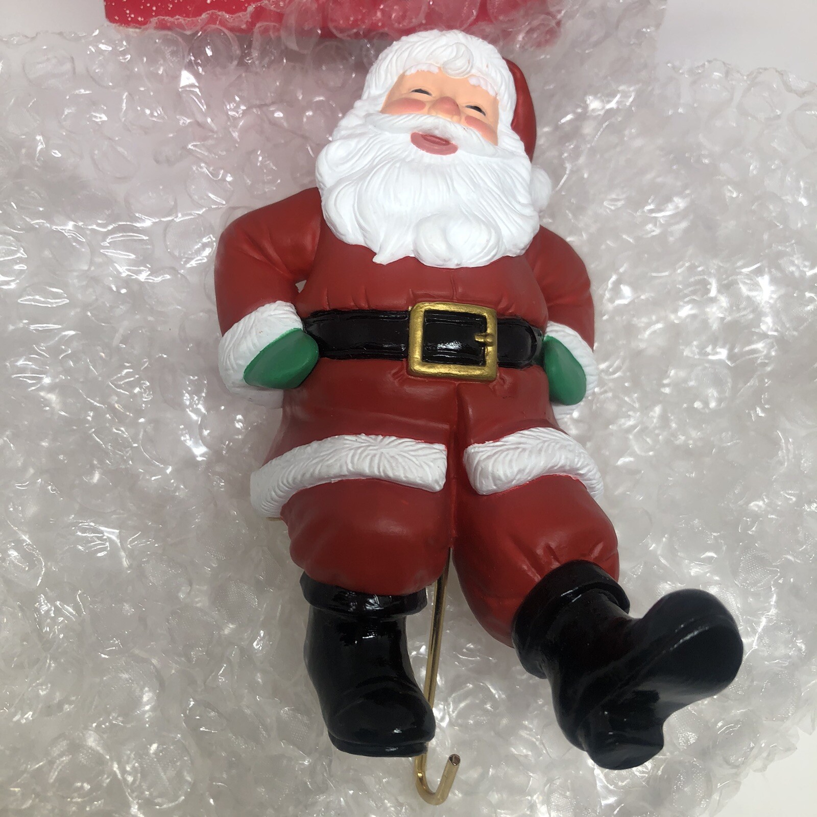 Hallmark Christmas Santa Claus Stocking Hanger W Box