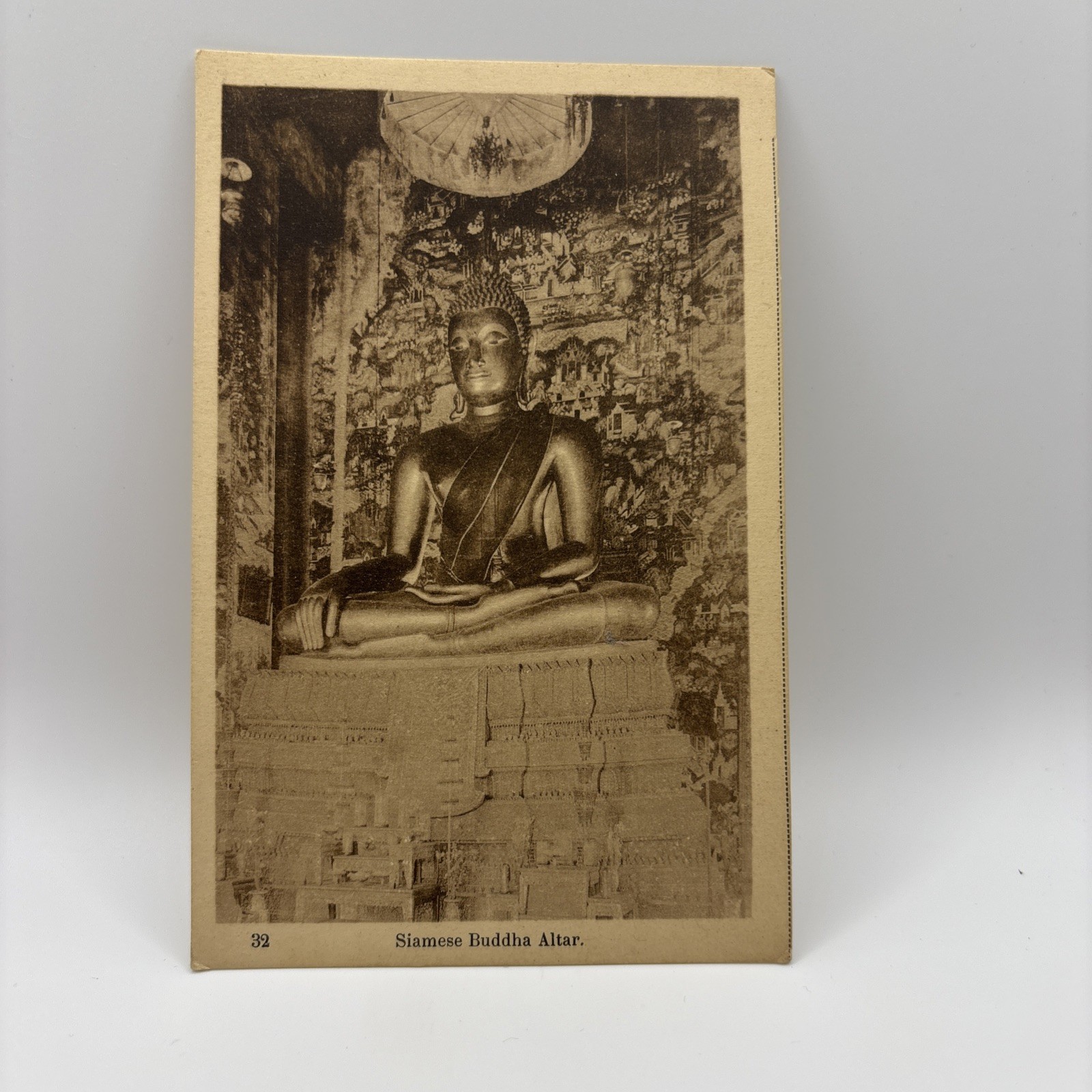 Vintage Postcard Bangkok, Thailand, Siamese Buddha Altar Vintage Postcard Bangkok, Thailand, Siamese Buddha Altar