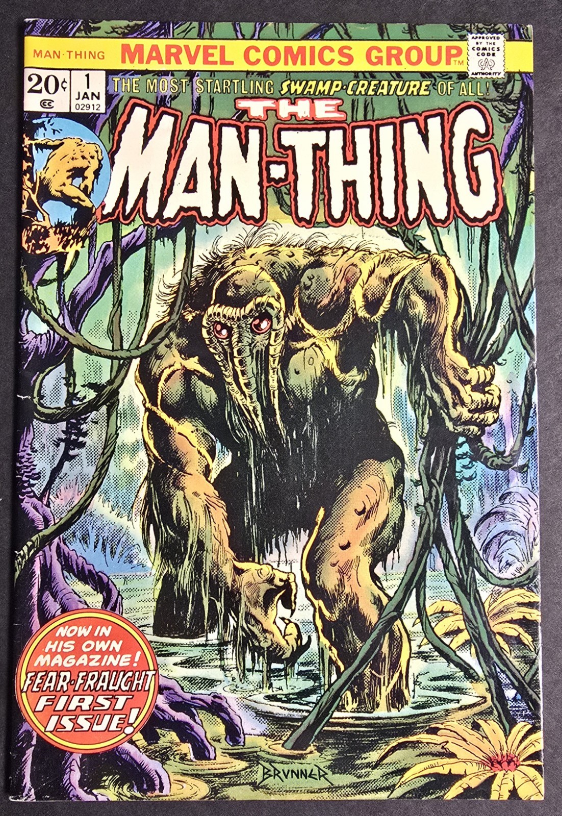 Man-Thing #1 (1974) 2nd App Howard the Duck,  1st Man-Thing Solo Title