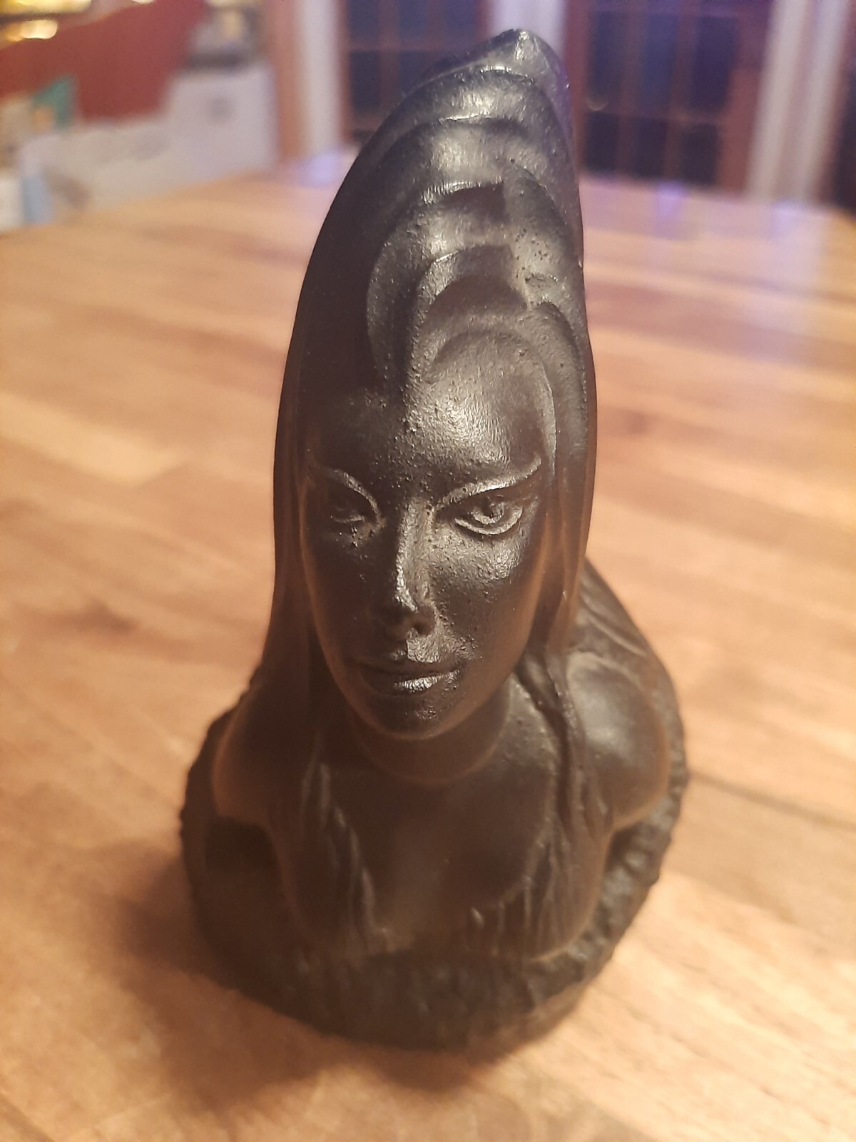 Vintage Coco Joe Hawaiian Lady Lava Woman Sculpture Beautiful Hand Carved NICE