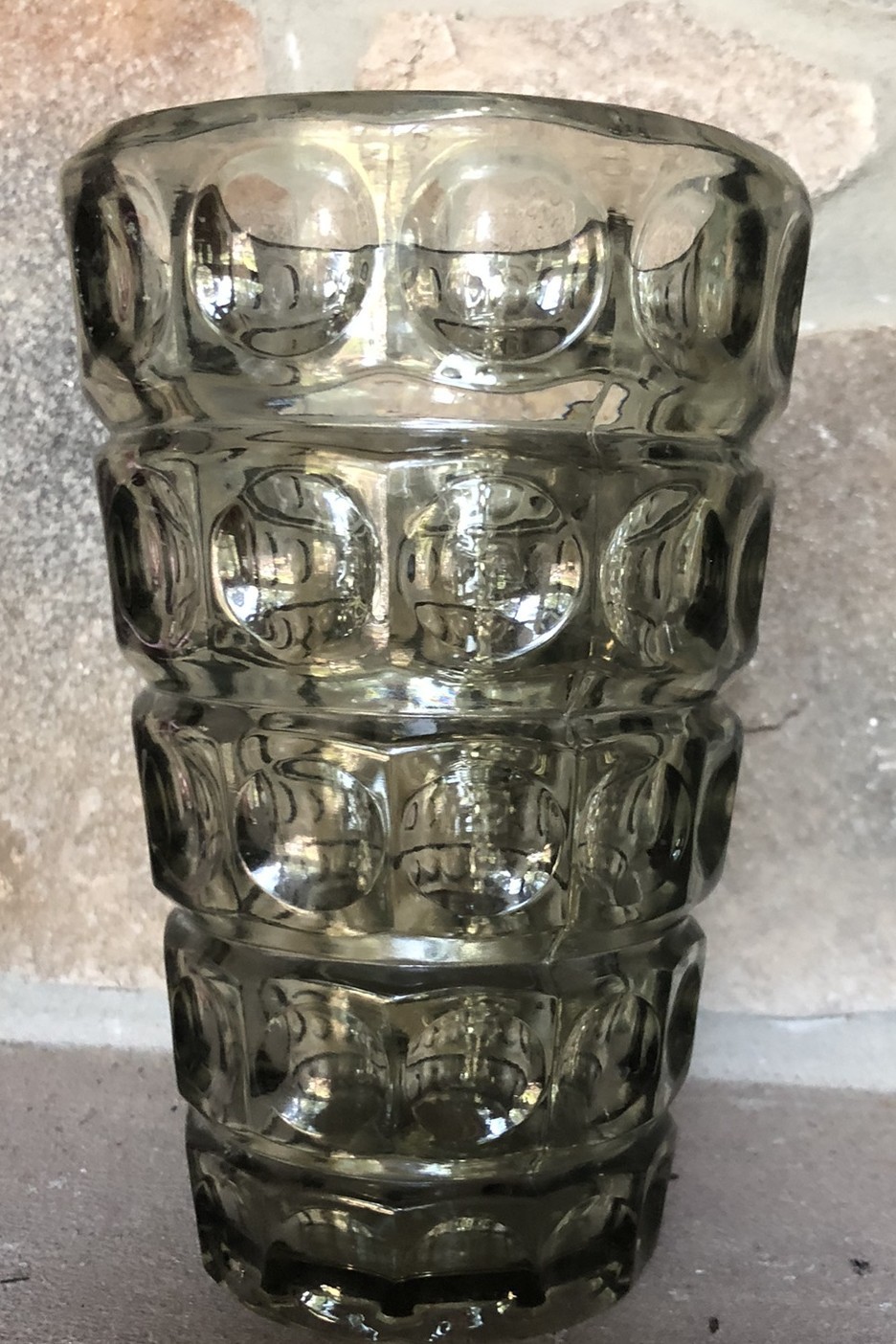 Vintage Sklo Union Thousand Eyes Vase Frantisek Peceny Czech 8\