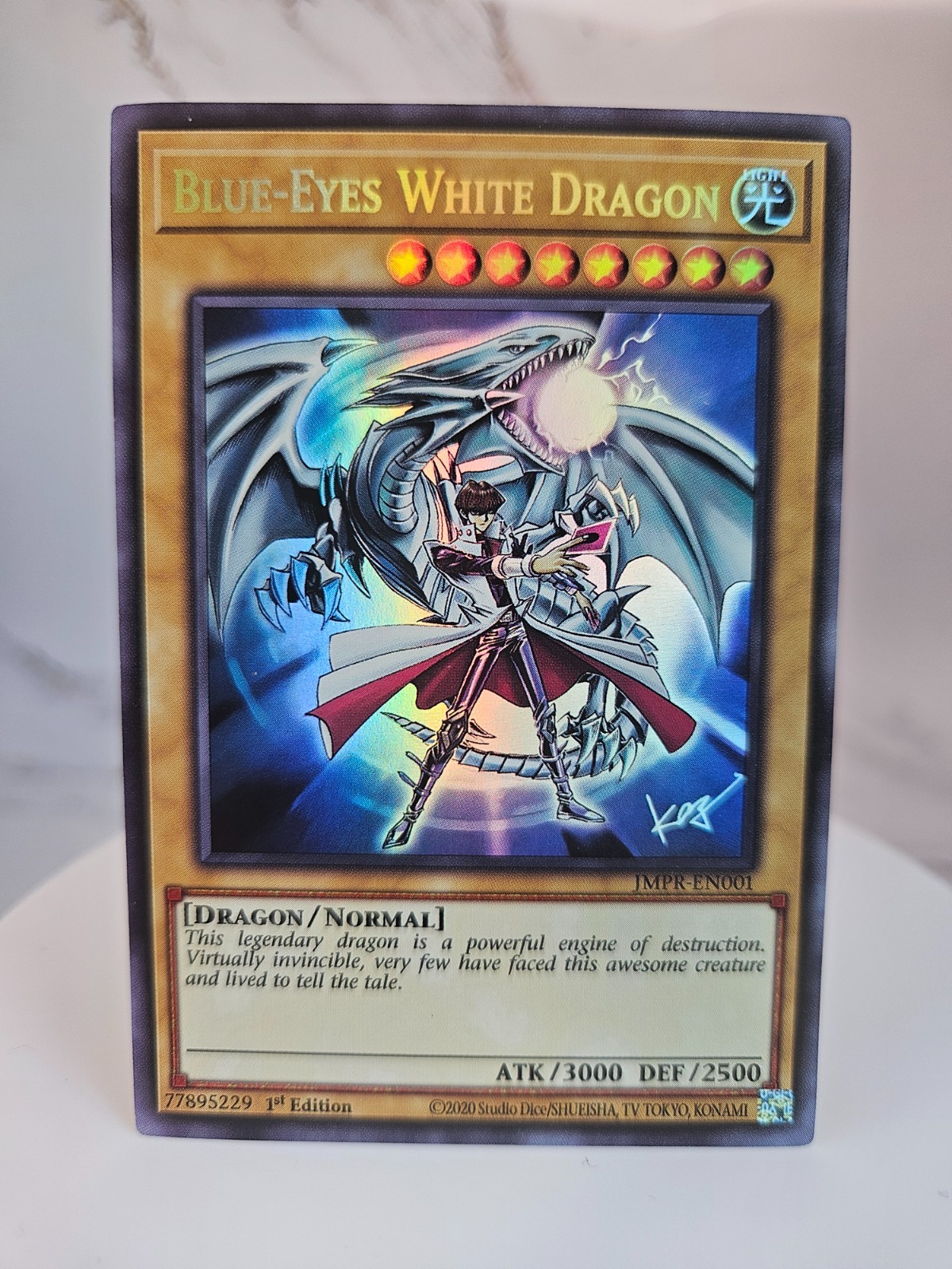Blue-Eyes White Dragon *ENGLISH* JMPR Ultra/Secret Rare Alternate Artwork