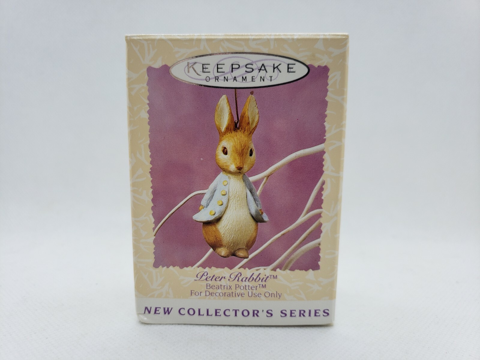 NIB VTG 1996 Hallmark Peter Rabbit 1st in Beatrix Potter Easter Ornament ERROR