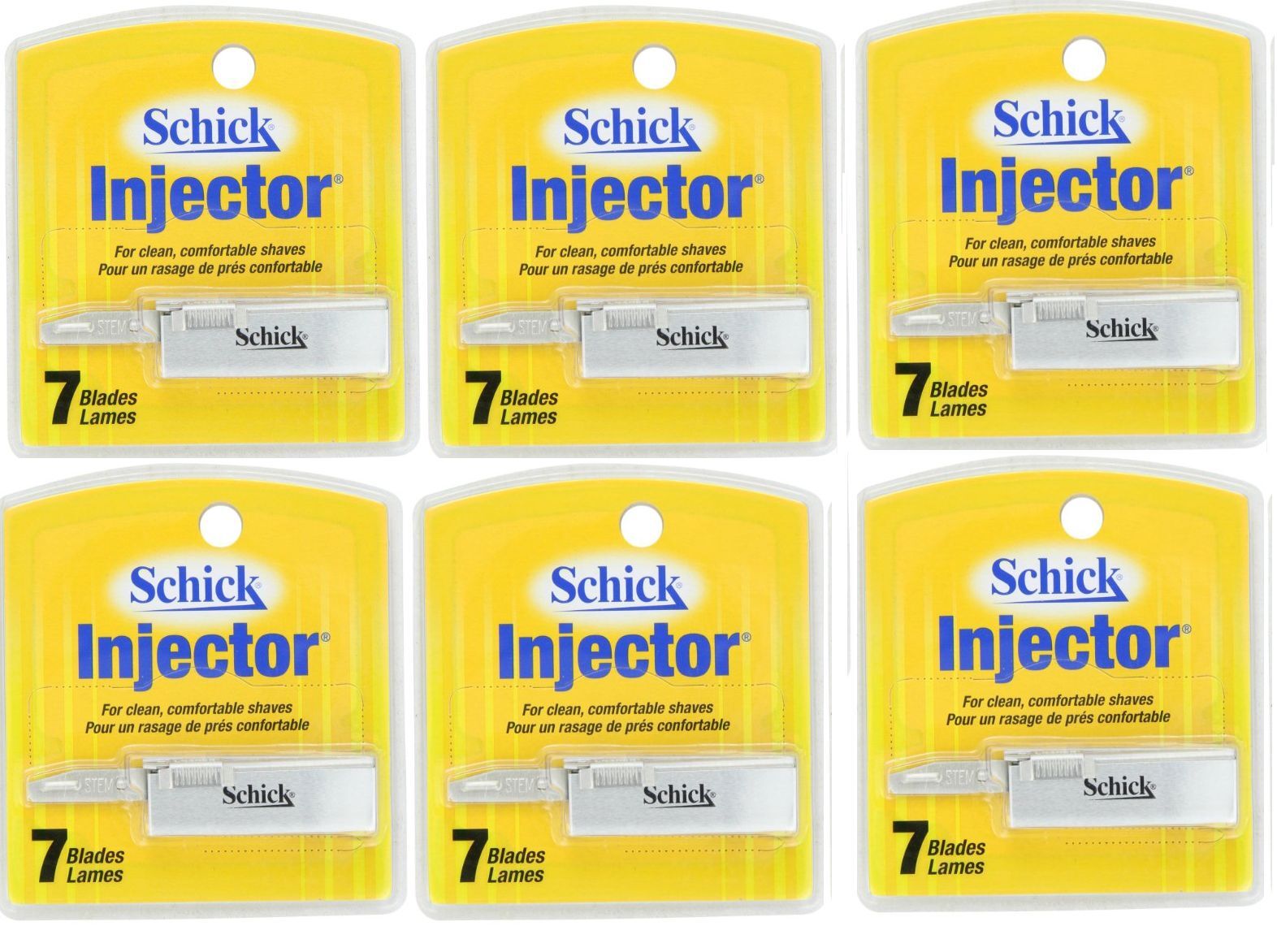 Schick Injector Single Edge Razor Blades - 7 Blades (6 Pack)