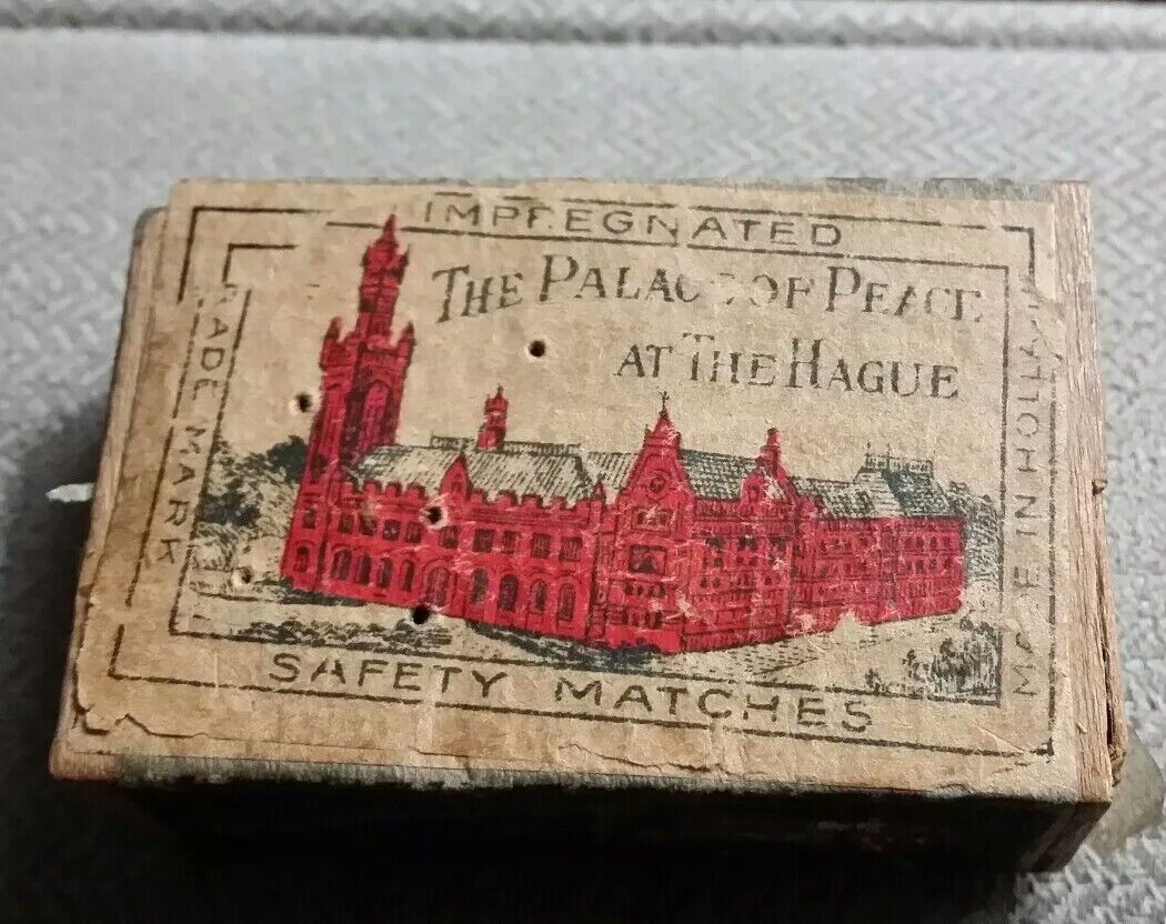Vintage PALACE OF PEACE AT THE HAGUE safety Matches Empty Box