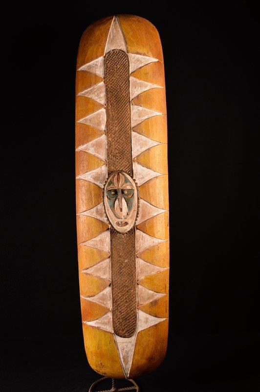 22210 A Primitive Large African Igbo Shield Mask Nigeria