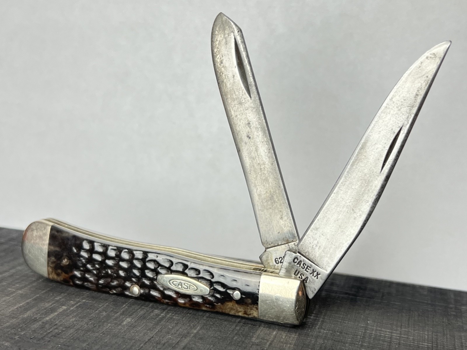 Vintage 1978 2 Dot Case XX 6254 Trapper Pocket Knife