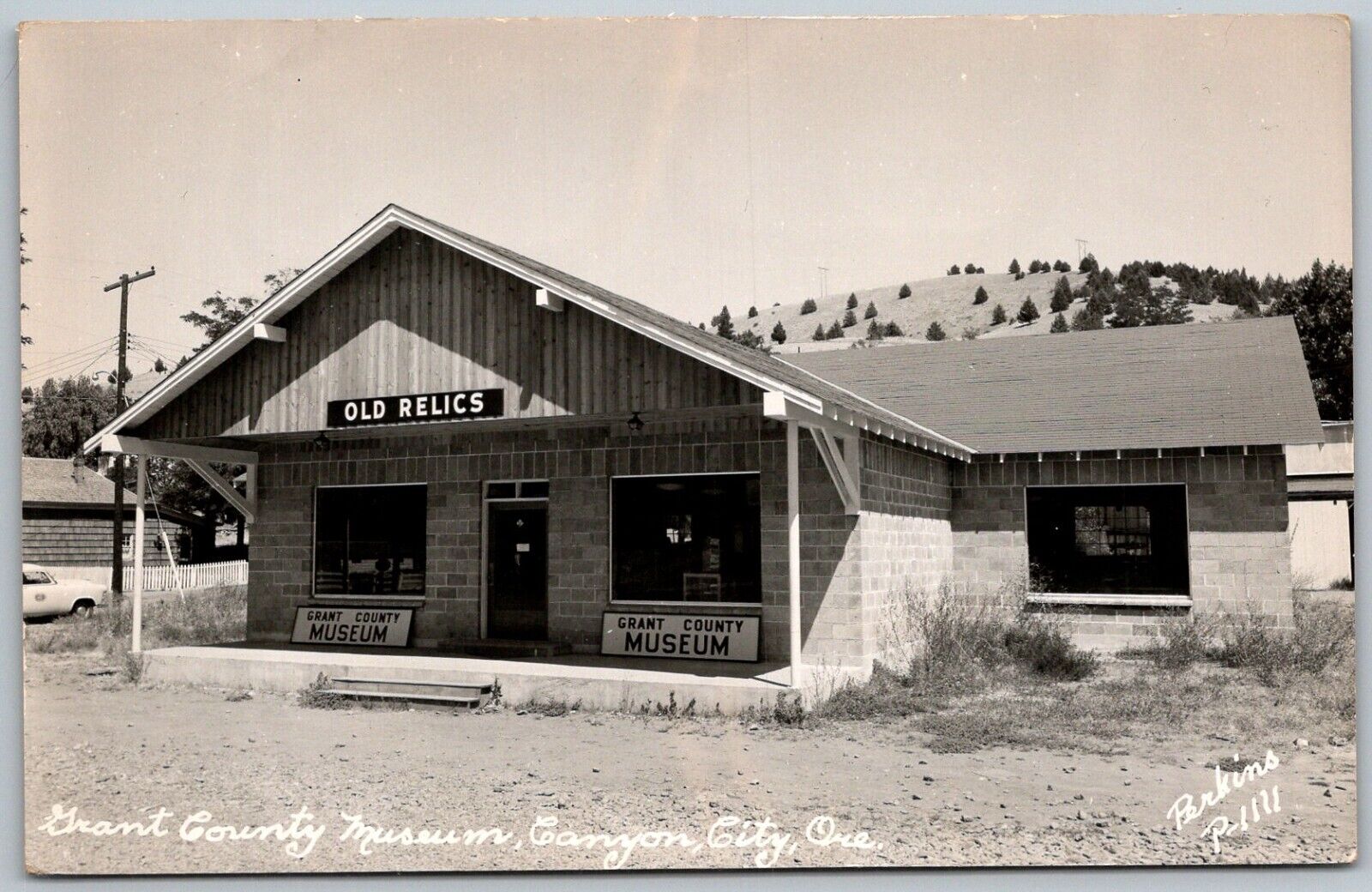 Canyon City Oregon 1950-60s RPPC Real Photo Postcard Grant County Museum Relics