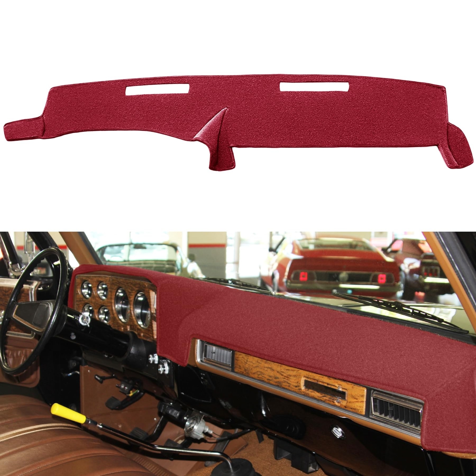 Yiz Dash Cover Mat Custom Fit for 1973-1980 Chevy Chevrolet C10 C20 C30 K10 K...