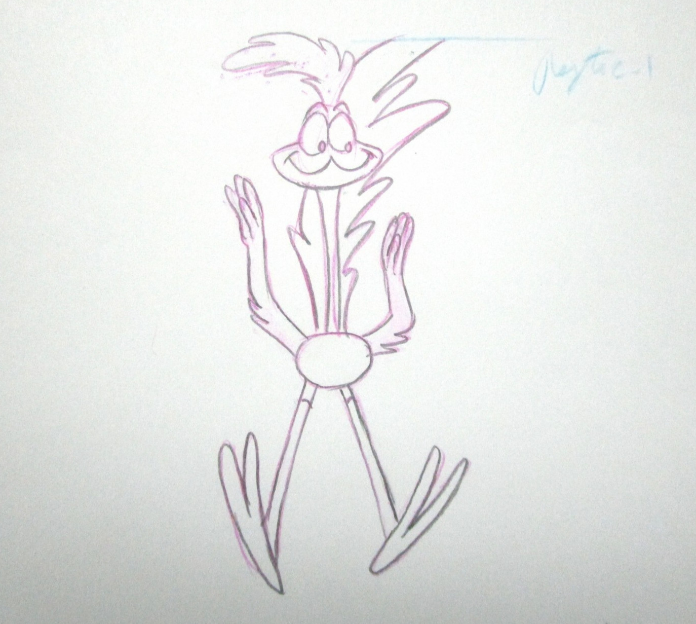 1973 ROAD RUNNER Warner Brothers ORIGINAL PRODUCTION cel DRAWING Plymouth car