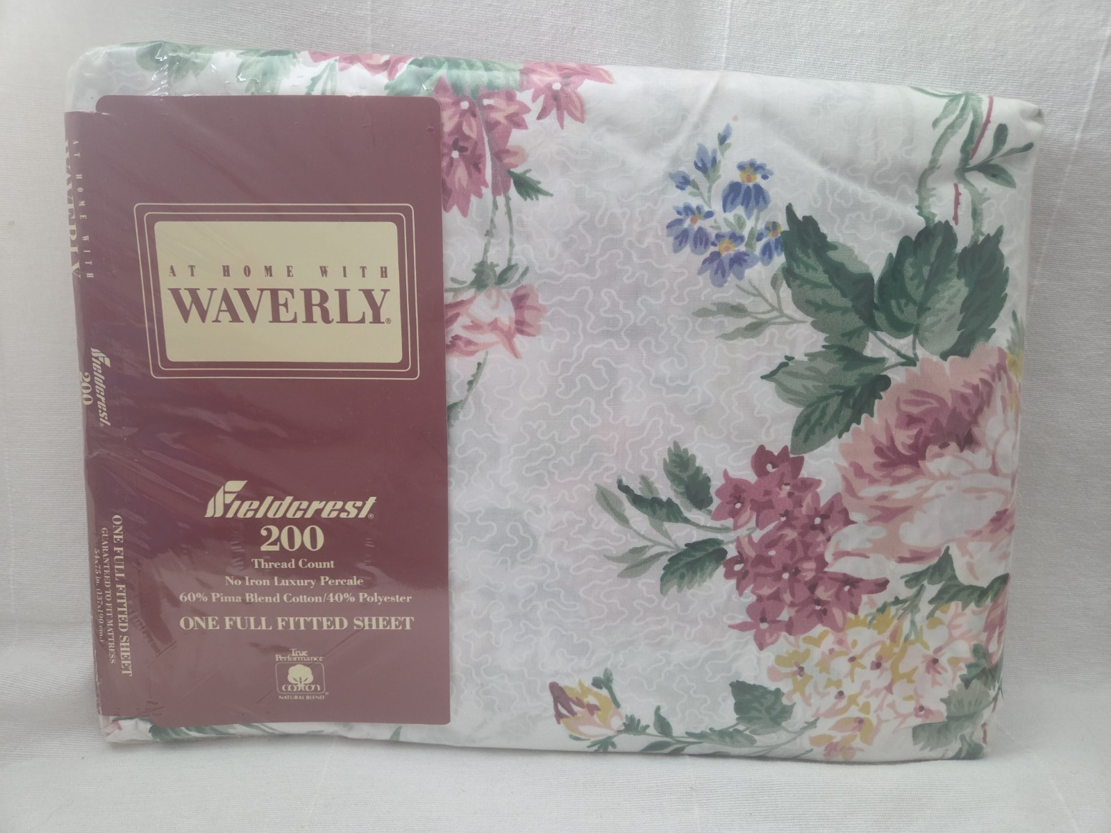 Waverly Fieldcrest Belle Rive Double/Full Fitted Sheet ~ Cottage Core Floral NIP Waverly Fieldcrest Belle Rive Double/Full Fitted Sheet ~ Cottage Core Floral NIP