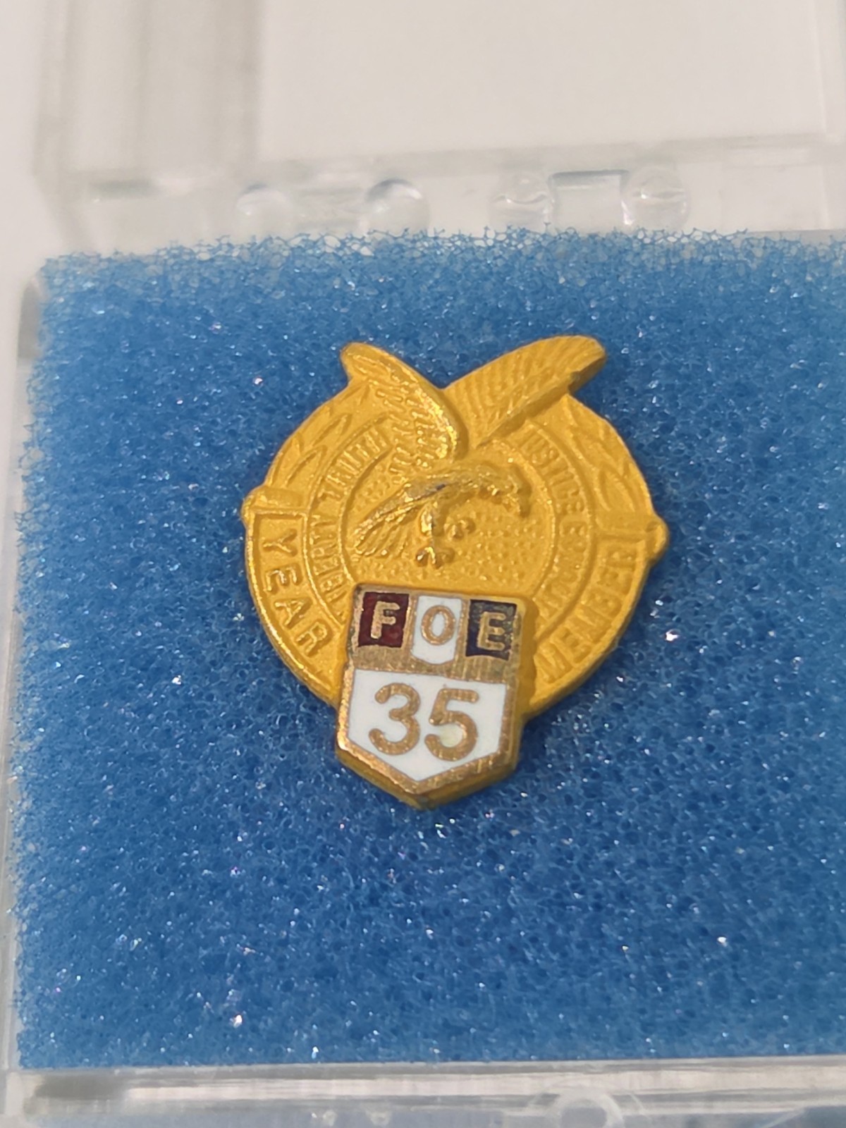 Pin Vintage FOE Fraternal Order Of Eagles Liberty Truth Justice Equality Lapel