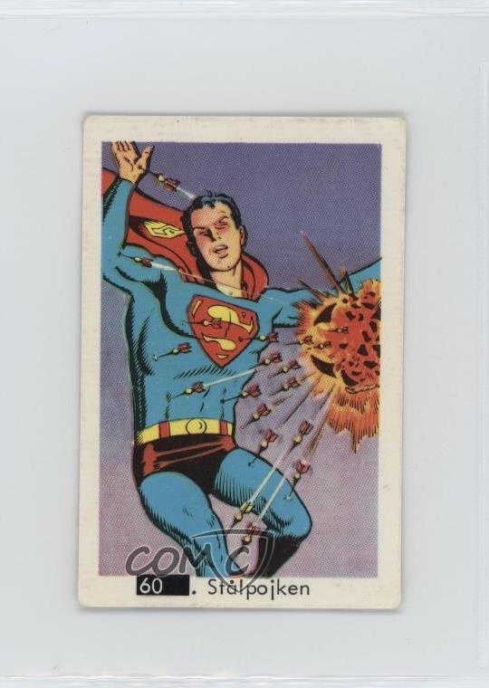 1968 Dutch Gum White Number in Black Box Set Stalpojken Superboy #60 04le