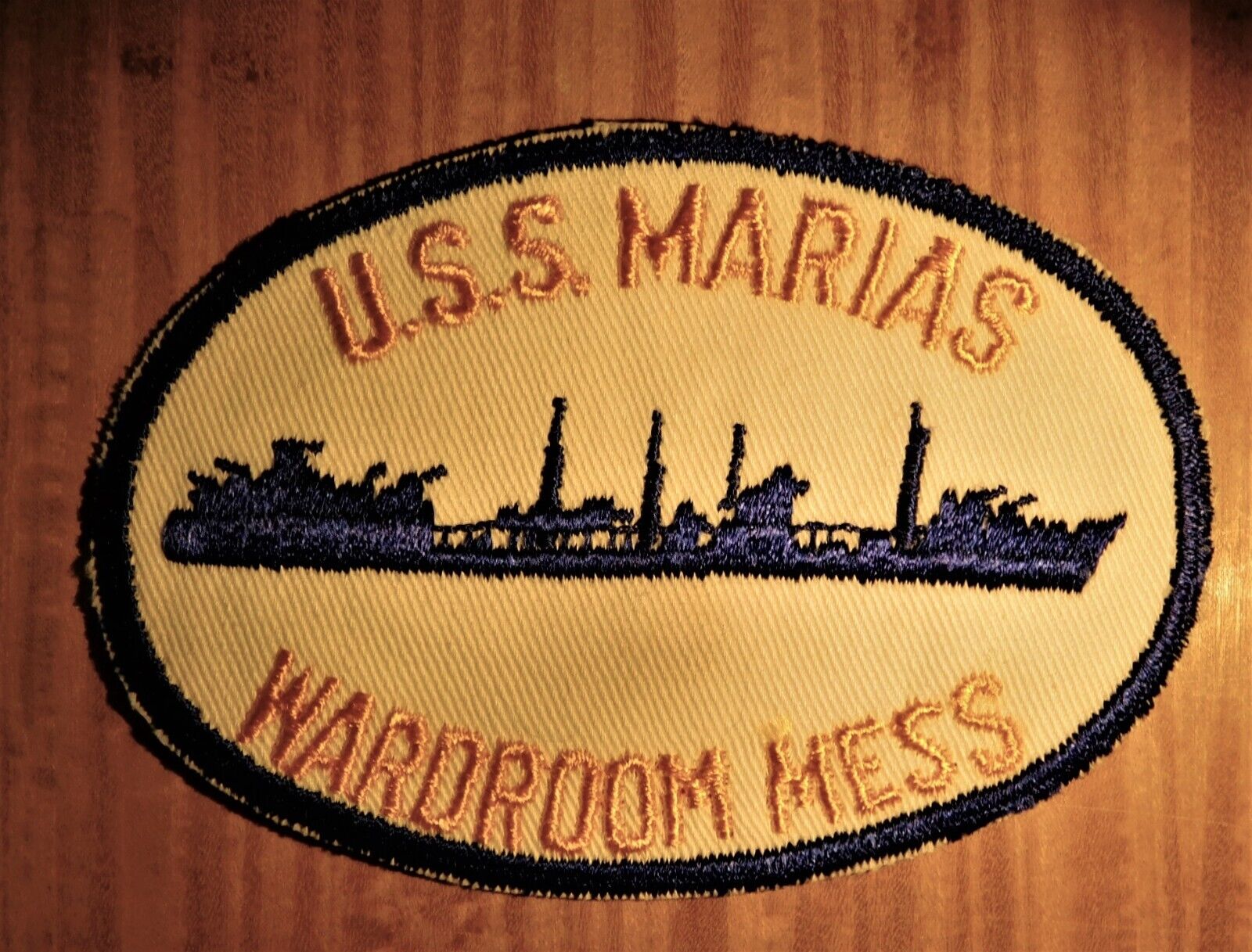 GEMSCO NOS Vintage Patch USN USS MARIAS AO-57 WARDROOM MESS Original 1959 MINT