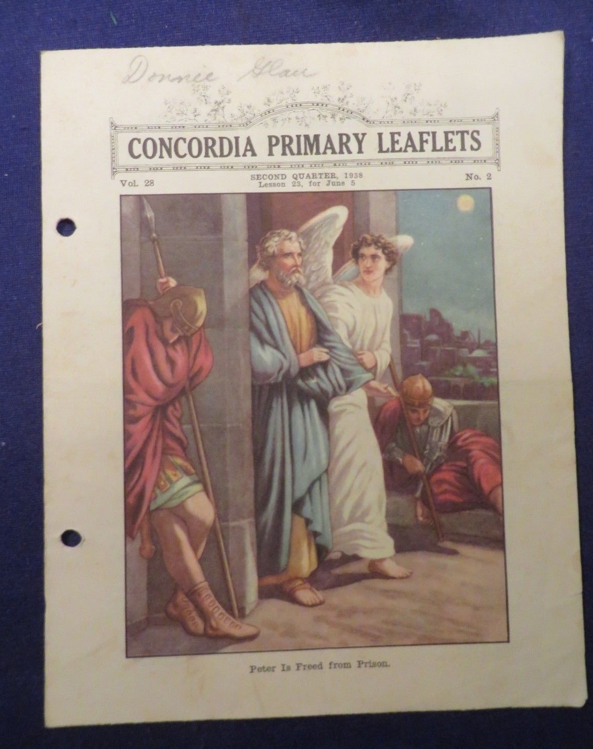 1938 CONCORDIA PRIMARY LEAFLETS Vol 28 No 2 Lesson 23 CONCORDIA PUBLISHING HOUSE