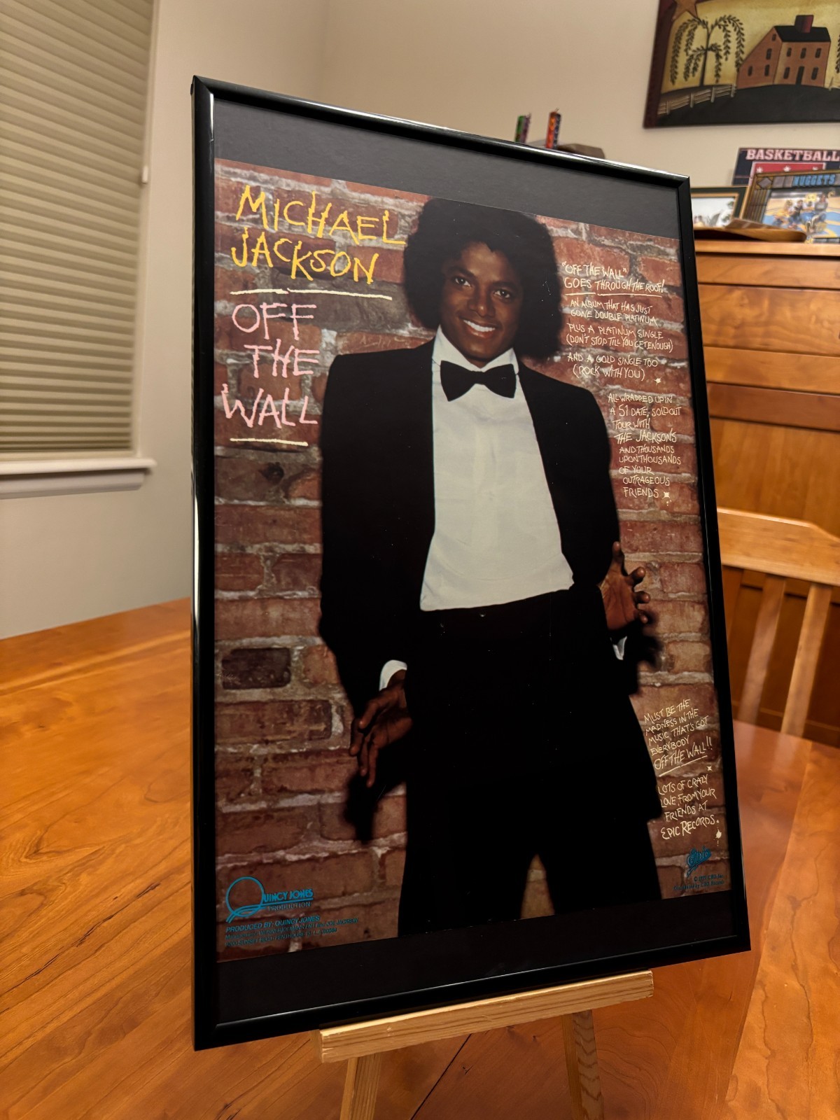 BIG 11X17 FRAMED ORIGINAL MICHAEL JACKSON 