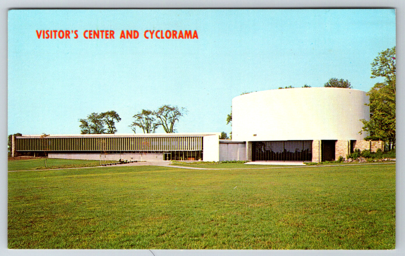 c1960s Visitor\'s Center Cyclorama Militaryu Park Gettysburg PA Vintage Postcard