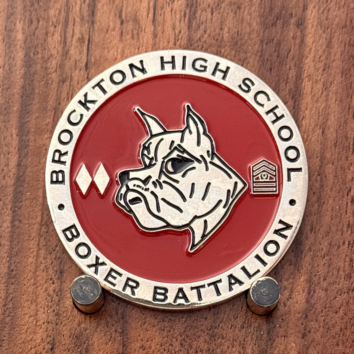 Brockton High Boxer Battalion Army JROTC Enamel Challenge Coin  W#16
